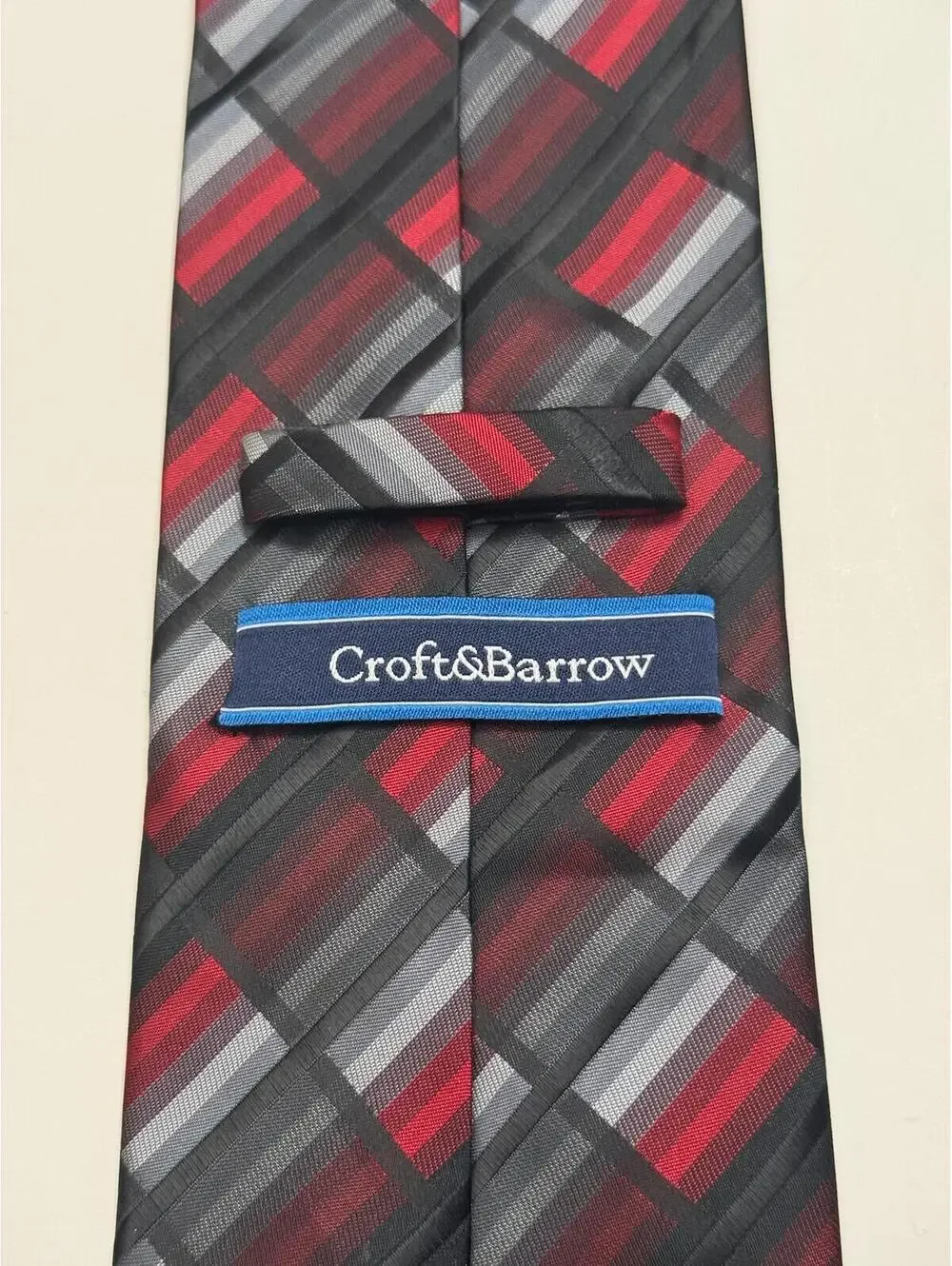 Croft &‎ Borrow Tie Black,  Red & Grey